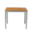 Switch Teak Outdoor Dining Table – Aluminum Frame with Teak-Look Plastic Wood Slats (35.4&quot; x 35.4&quot;) 2 image