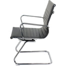 Switch Set of 8 Cantilever Medium Back PU Leather Waiting Room Lobby Chair Leather Ribbed Ergonomic Conference Task Chair 2 image