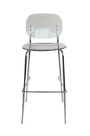 Switch Set of 4 Clear Modern Acrylic Barstools with Chrome Metal Legs 1 image