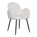 Switch Set of 2 Modern Upholstered Dining Chair with Tufted Armrests and Metal Legs 2 image