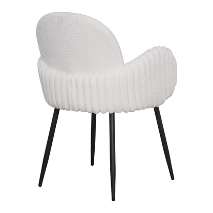 Set of 2 Modern Upholstered Dining Chair with Tufted Armrests and Metal Legs