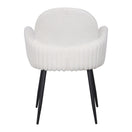 Switch Set of 2 Modern Upholstered Dining Chair with Tufted Armrests and Metal Legs 4 image