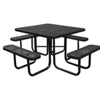 Square Picnic Table with Attached Benches