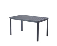 All-Weather Outdoor Dining Table – Square or Rectangular, PP Plastic Slatted Top