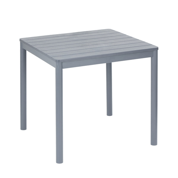 All-Weather Outdoor Dining Table – Square or Rectangular, PP Plastic Slatted Top