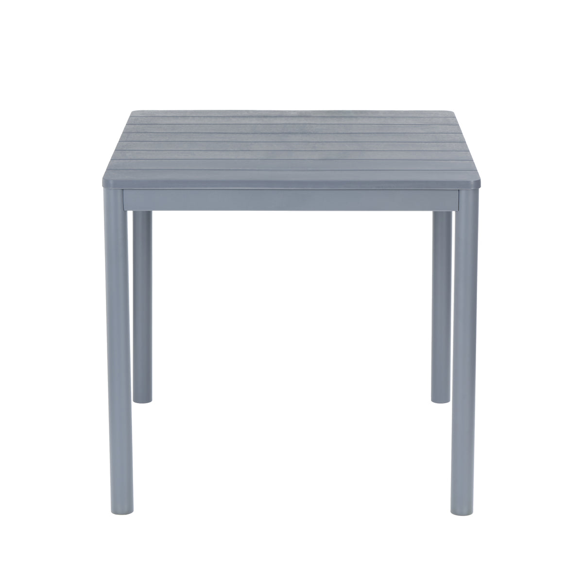 All-Weather Outdoor Dining Table – Square or Rectangular, PP Plastic Slatted Top