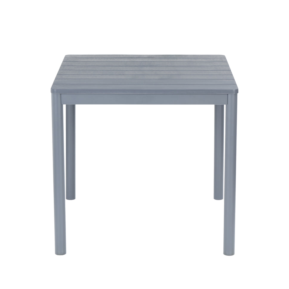 All-Weather Outdoor Dining Table – Square or Rectangular, PP Plastic Slatted Top