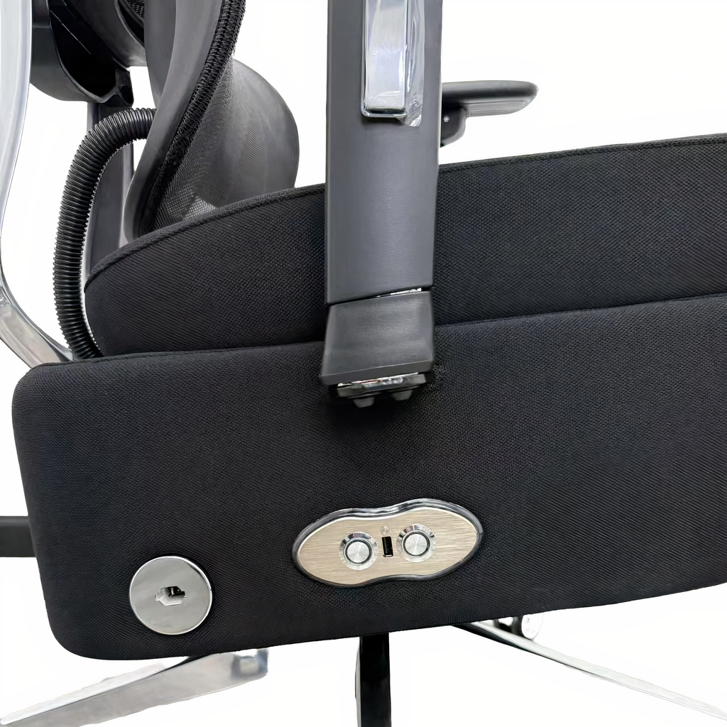 Ergonomic Executive Massage Office Chair with Full Recline & USB Charging