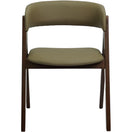 Switch Set of 2 Modern Walnut Dining Chair with Curved Backrest and Beige Upholstery 2 image