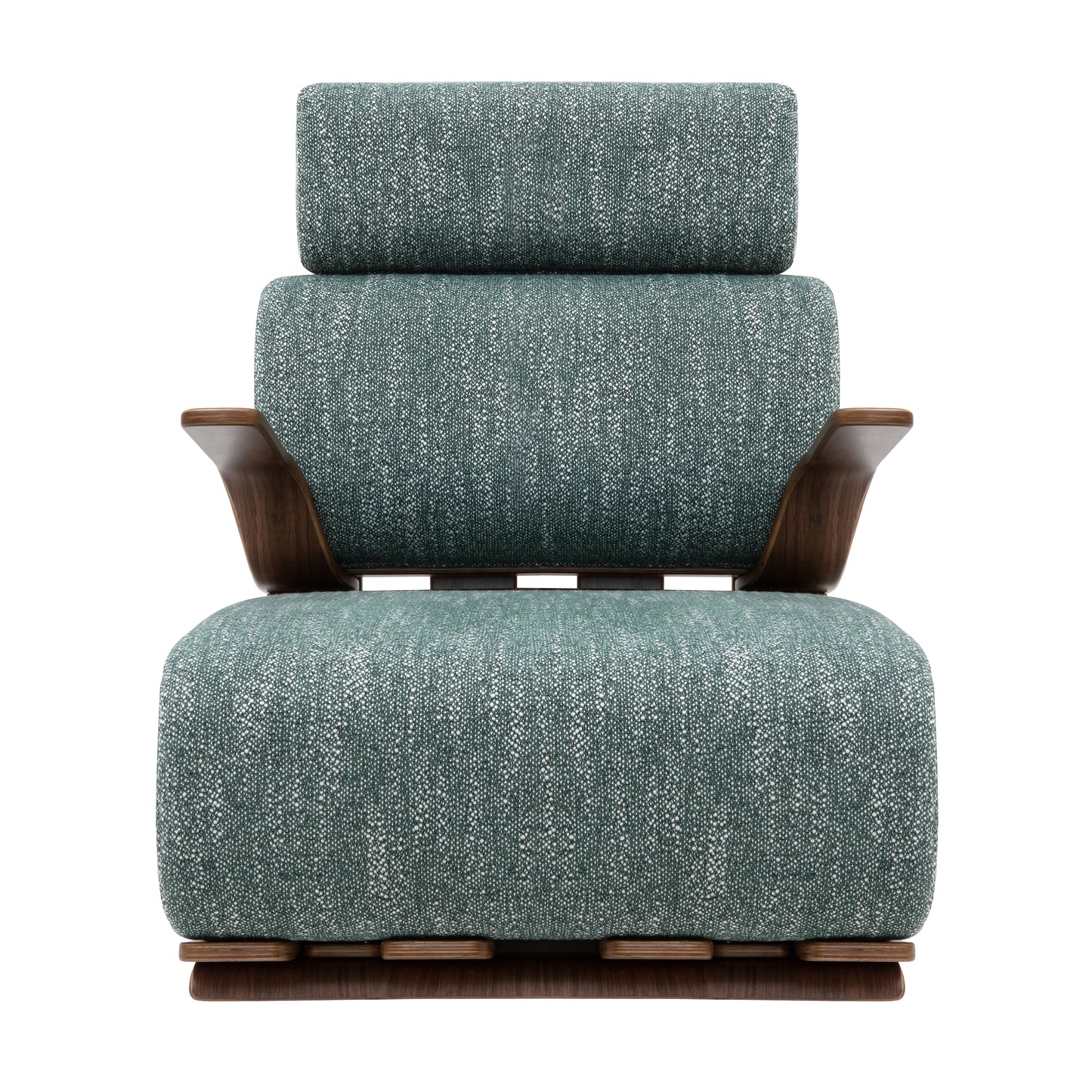 Modern Ergonomic Lounge Rocking Chair with Bentwood Frame & Plush Upholstery