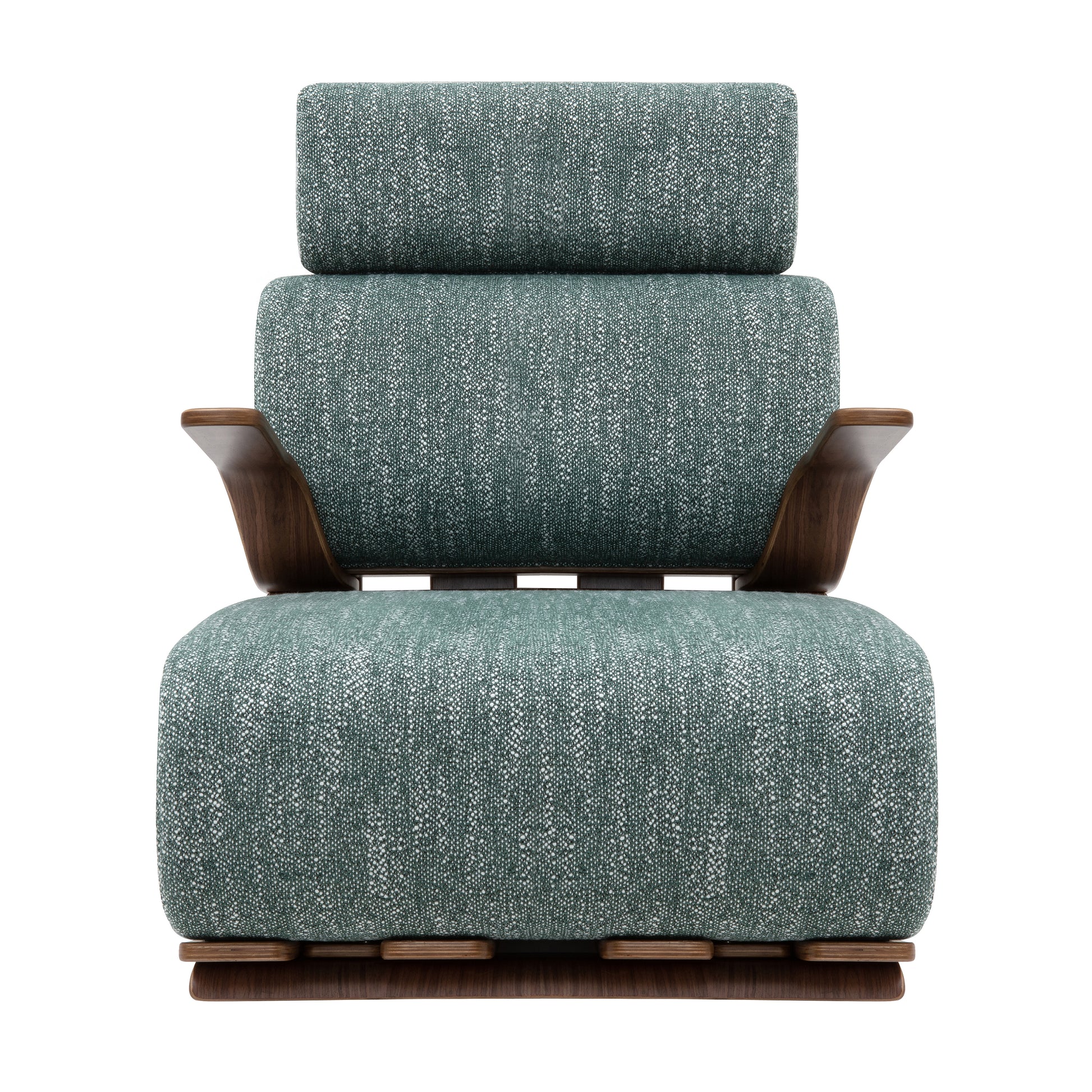 Modern Ergonomic Lounge Rocking Chair with Bentwood Frame & Plush Upholstery