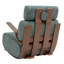 Switch Modern Ergonomic Lounge Rocking Chair with Bentwood Frame &amp; Plush Upholstery 2 image