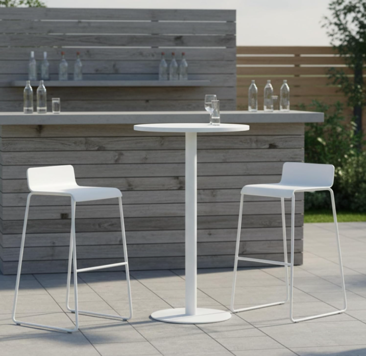 Modern Round Bistro Bar table Side table for Indoor and Outdoor Use (Diameter 23.5" height 41")