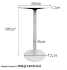 Switch Modern Round Bistro Bar table Side table for Indoor and Outdoor Use (Diameter 23.5" height 41") 4 image