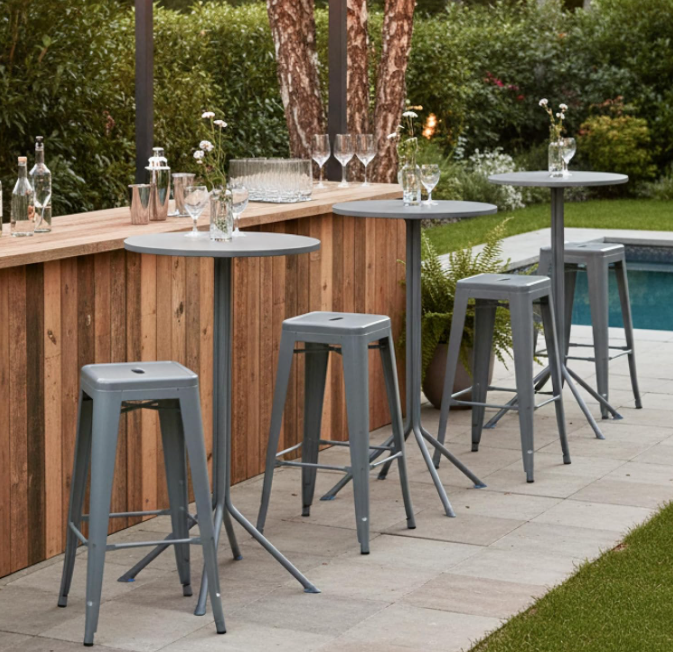 Modern Round Bistro Bar table Side table for Indoor and Outdoor Use (Diameter 23.5" height 41")