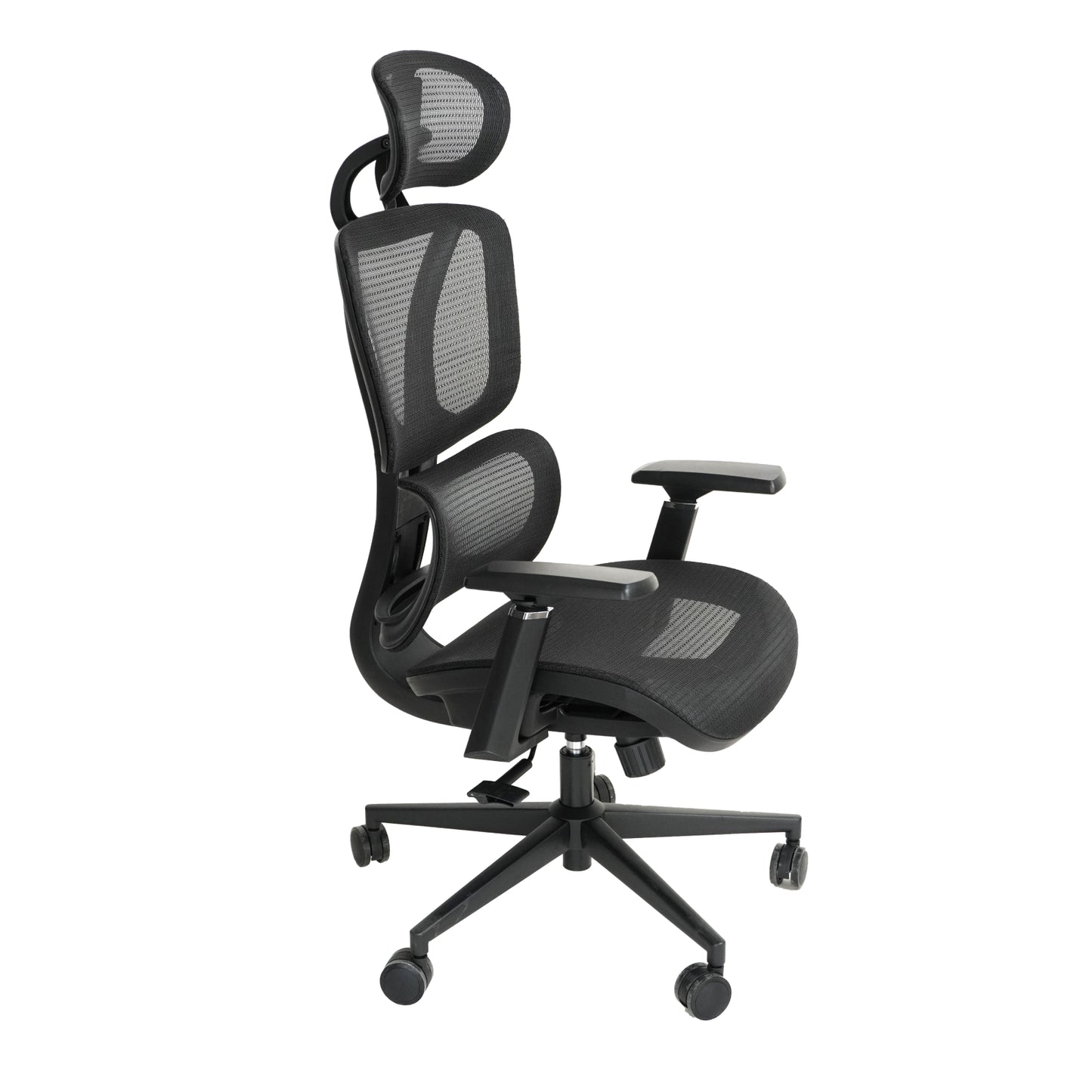 Premium Mesh Office Chair with Adjustable Lumbar Support- Black Chair Base