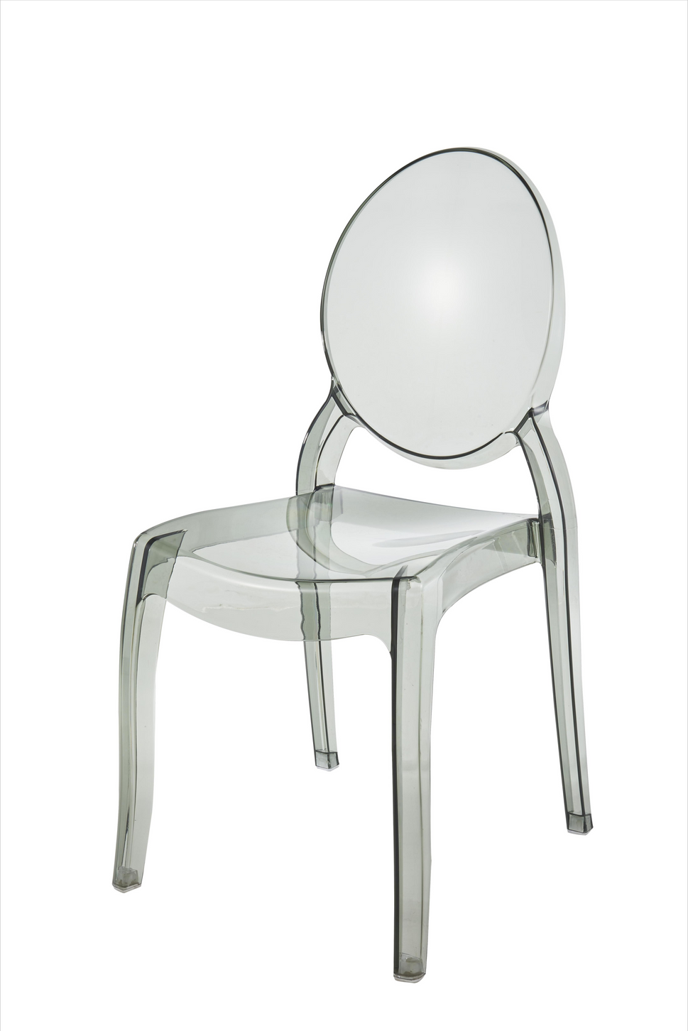Set of 4 Clear LARGE Ghost Chairs, Modern Acrylic Stacking Chairs, Kitchen and Dining Room