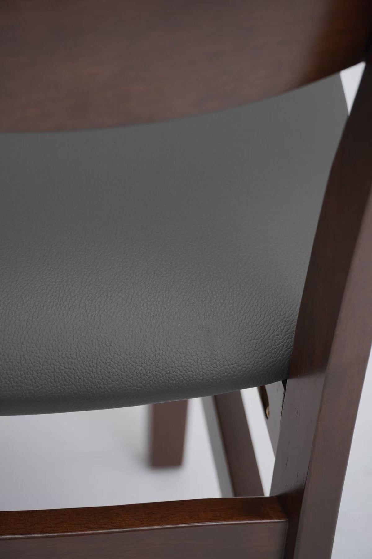 Set of 2 Wood Dining Chair with Dark Gray Seat- Light and Dark Wood Options