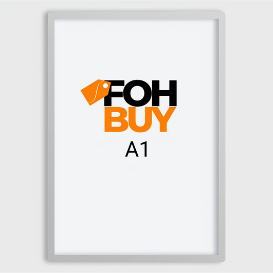 Advertising Light Box Wall-mounted (A1 - Silver) LED Backlit Lightbox