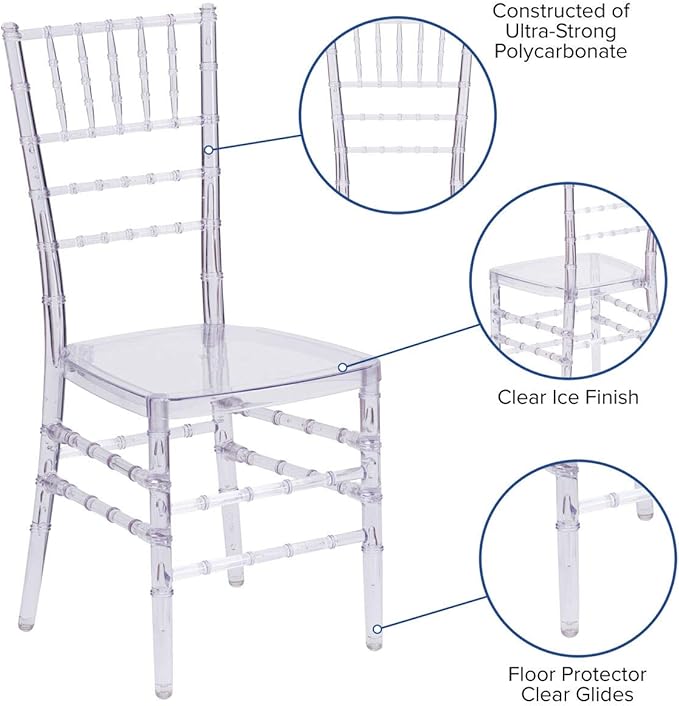 clear acrylic chair details