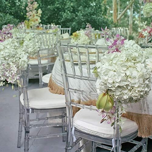 Set of 4 Clear Acrylic Chiavari Chairs, Modern Dining Chair, Accent Event Ghost Chairs for Wedding Party Event Reception (Clear)