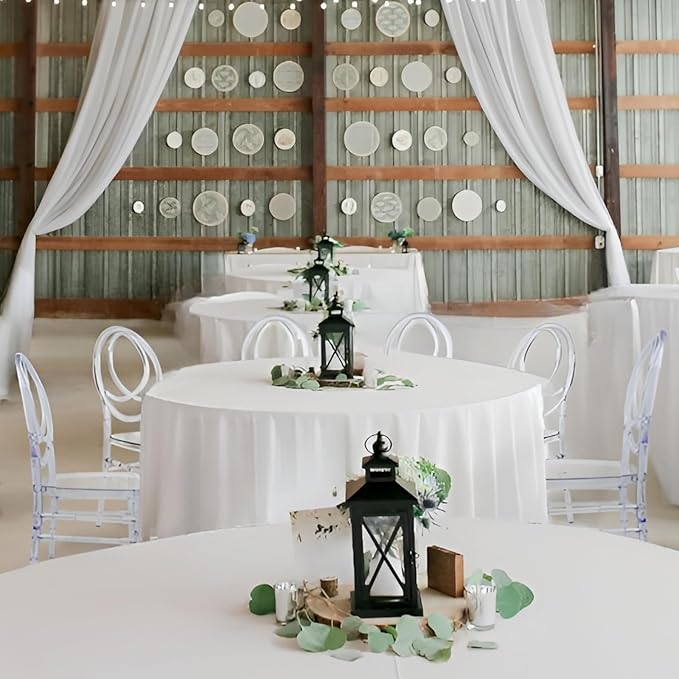 Set of 4 Acrylic Stacking Chairs, Clear Dining Chairs, Crystal Chiavari Ghost Chairs,Transparent Elegant Party Event Wedding Chairs, Phoenix Banquet Chair (Oval Backrest)