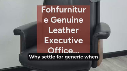 Genuine Leather Executive Office Chair – High Back