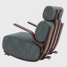 Switch Modern Ergonomic Lounge Rocking Chair with Bentwood Frame &amp; Plush Upholstery 4 image